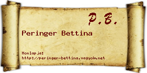 Peringer Bettina névjegykártya