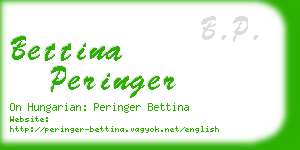 bettina peringer business card